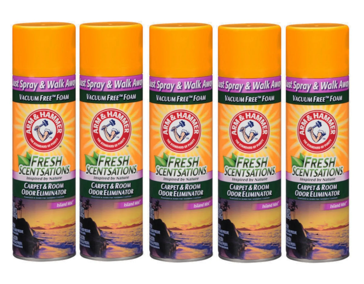 Vacuum 5 Island Scentsations & Fresh Carpet Ounce Pack Scent, & Free 15 Foam, Odor Room Eliminator Arm - Hammer Mist