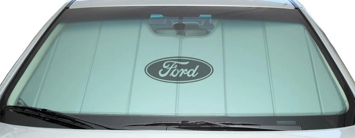 Silver with Sunscreen 2015-2019 Transit-350 2015-2019 UVS100 | UFF11631SV Ford Covercraft Transit-150, Black | 2015-2019 Oval Transit-350, Custom Transit-250, for logo HD Ford 2015-2019