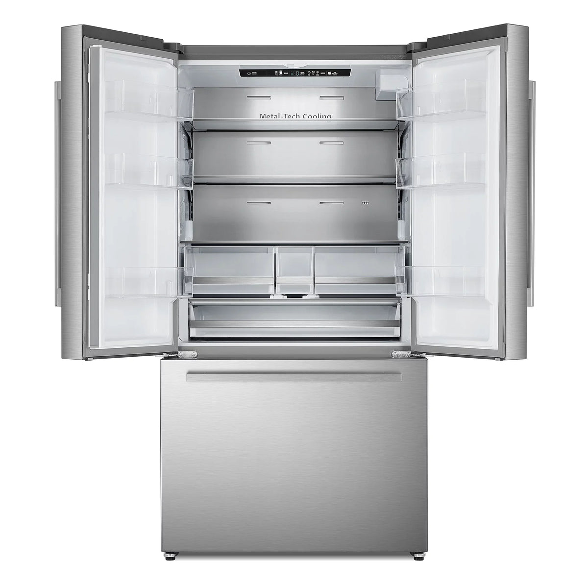 Stainless Steel Refrigerator Water 22.4 3-Door in French ft. Door cu. Dispenser