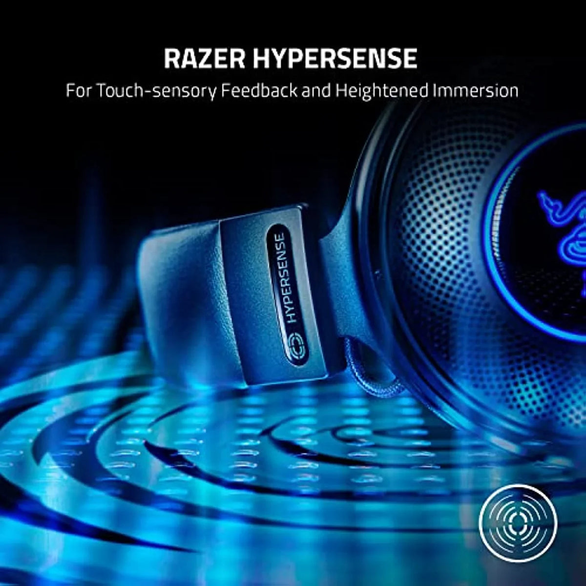 Hypersense Kraken - Razer Detachable Wired Memory Audio Foam 50Mm Titanium Spatial V3 Fabric Thx & Cushions Gaming Leatherette Headset Hybrid Mic Triforce W/Haptic - - Usb Technology: Drivers