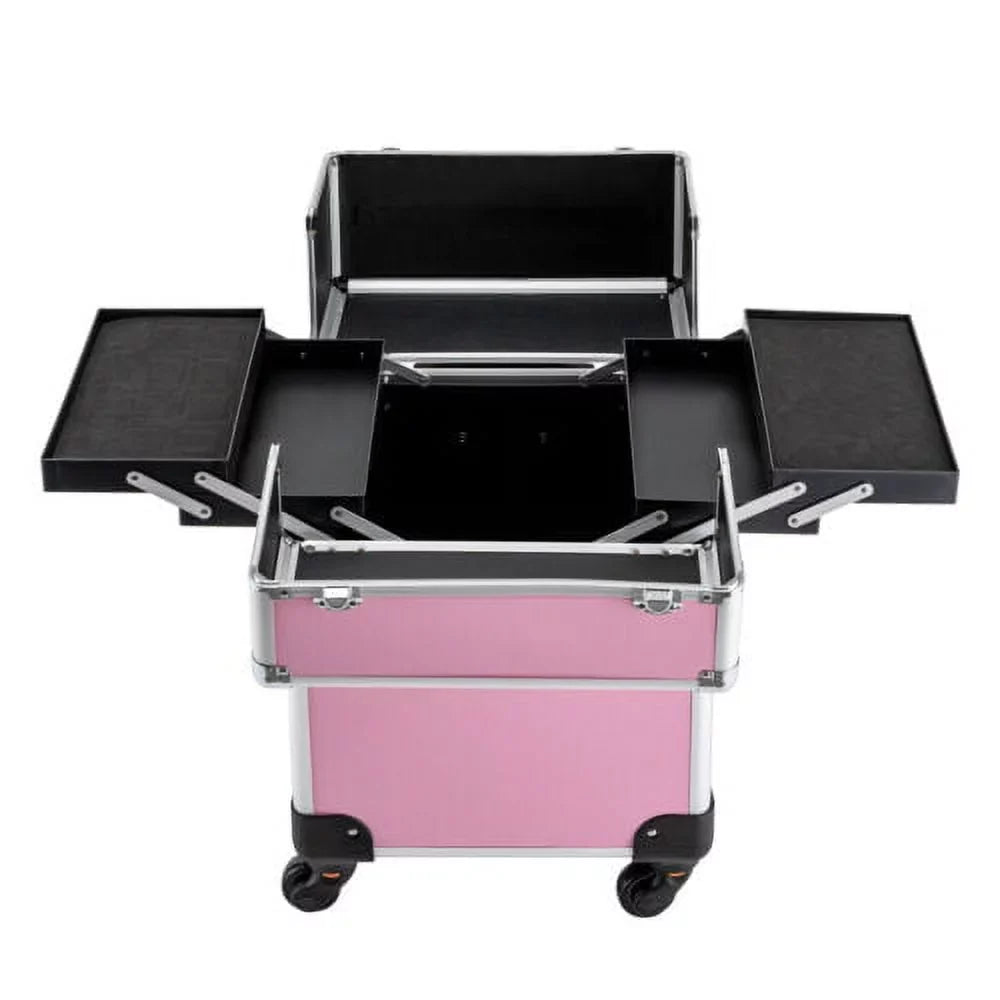 Case Makeup Trolley Space Extendable Storage Large Cosmetic Box Rolling Train