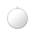 Round Wall Mirror with Elegant Metal Frame**