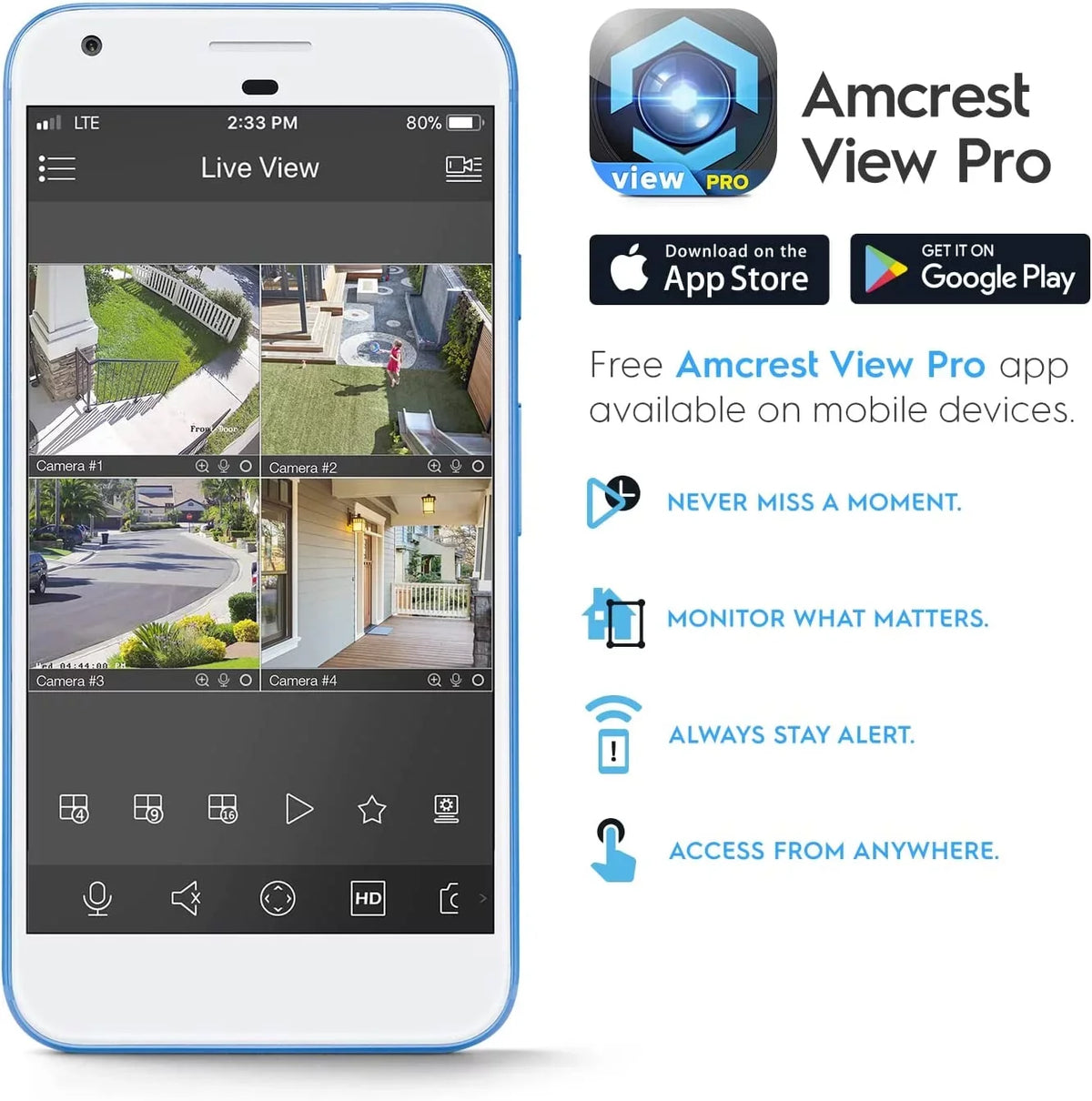 Turret (2 @25fps, AI Security 4K IP Amcrest 8MP 2K) 4MP) POE Dual-Lens (2 Camera, x x Outdoor
