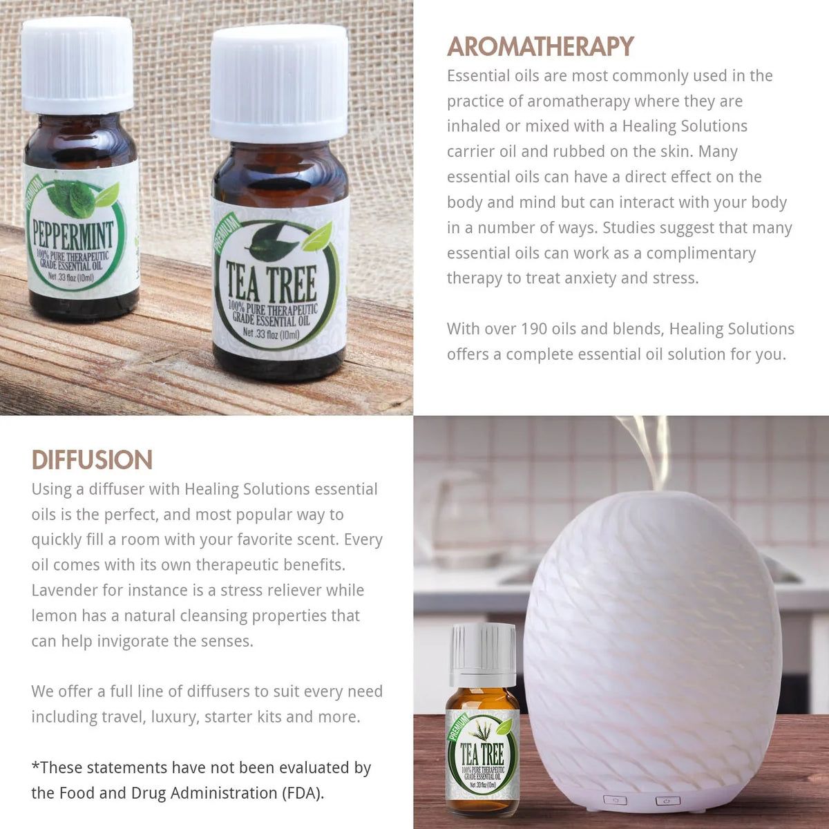 Healing - - Solutions Grade Tree Tea Essential Therapeutic Best 100% Pure, (60ml) Oil 60ml/2oz Oil