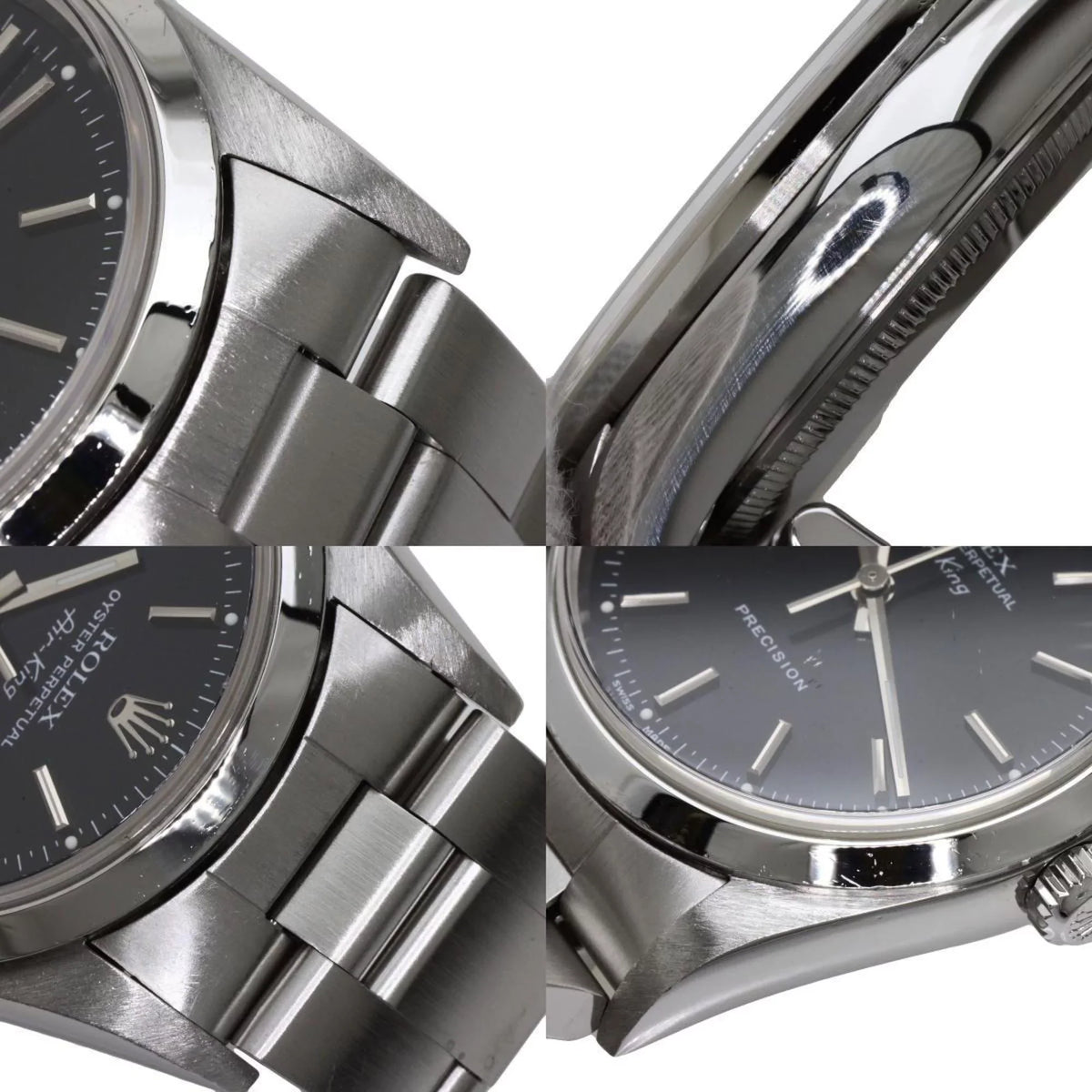 Steel ROLEX Pre-Owned Rolex (Good) Air Watch King Men's 14000M Stainless SS