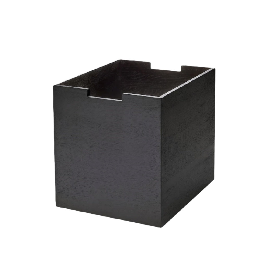 Modern Black Wooden Storage Box – Minimalist Design for Home Organization**