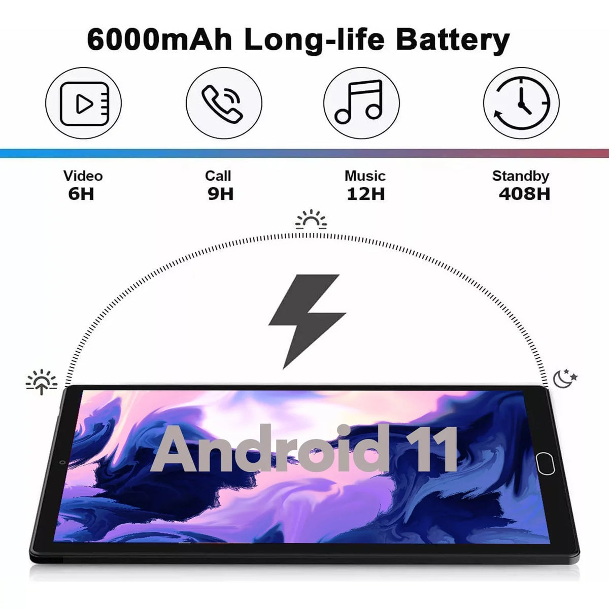 Tablet Expand, 11 Certified,Black 128GB 5G/2.4G Wi-Fi, with RAM Tablets Android ROM HD Keyboard, inch PC 4GB Tablet IPS 6000mAh 64GB Display, Case,Mouse,GMS 10 with