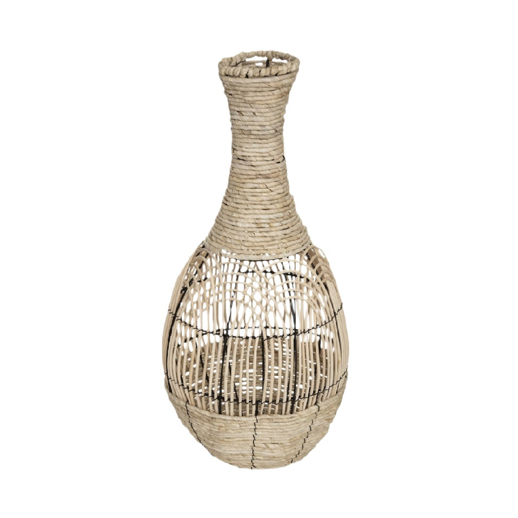 Elegant Woven Decorative Vase - Natural Handmade Basket Style