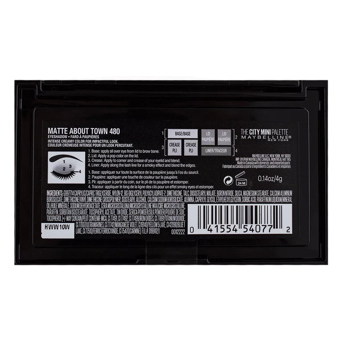Matte 0.14 The Maybelline 4) Palette oz City Eyeshadow Town (Pack About Makeup, of Mini