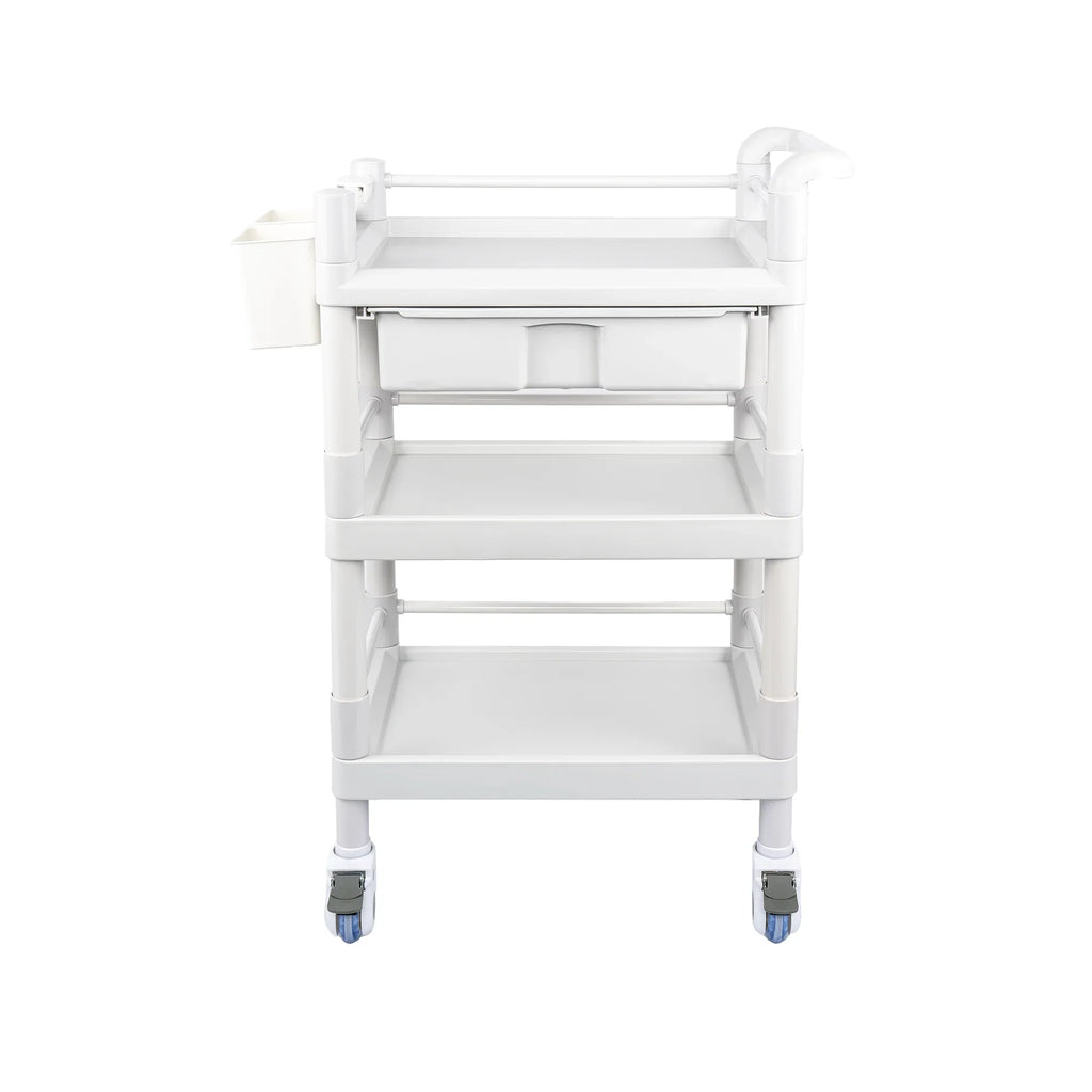 Salon Tier Trolley Buckets Lbs Beauty 3 Dental Mobile Trolley 360¡ãRotate Hospital Medical Wheels Clinic Spacious 500 Cart Medical Rolling Dirt Utility with Drawers Cart for Heavy Duty