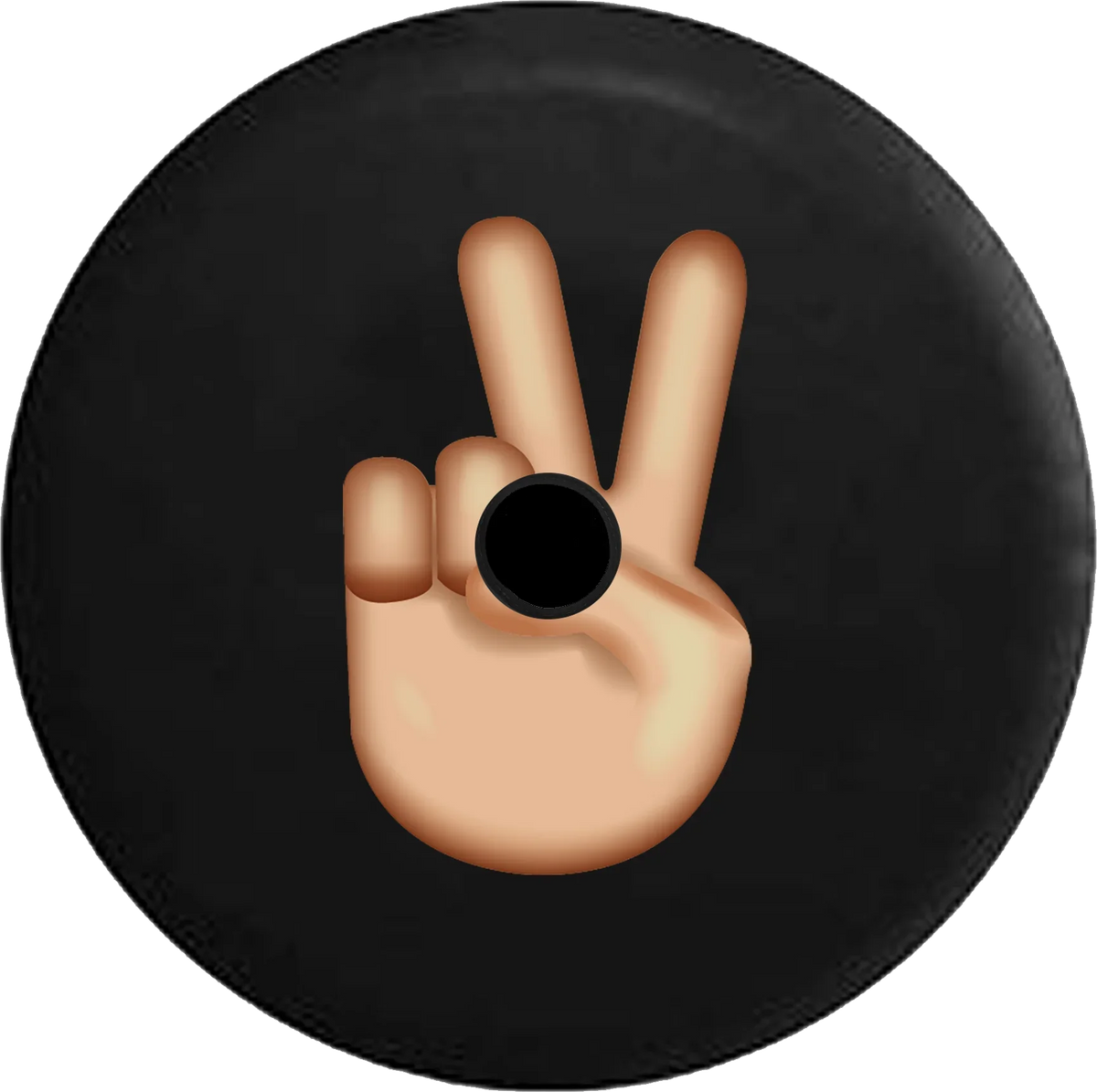 Sign RV Peace for Emoji Cover Fingers Backup Jeep Tire Spare Wrangler Inch 33 2019 Camera 2018 Text JL