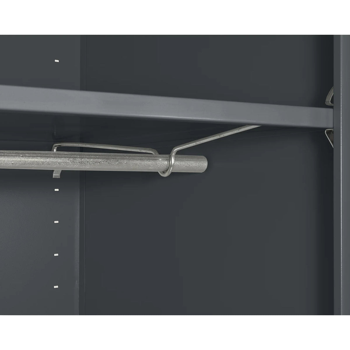 72"H, Charcoal Elite x Wardrobe x Adjustable 36"W Shelf, 24"D Cabinet Series with
