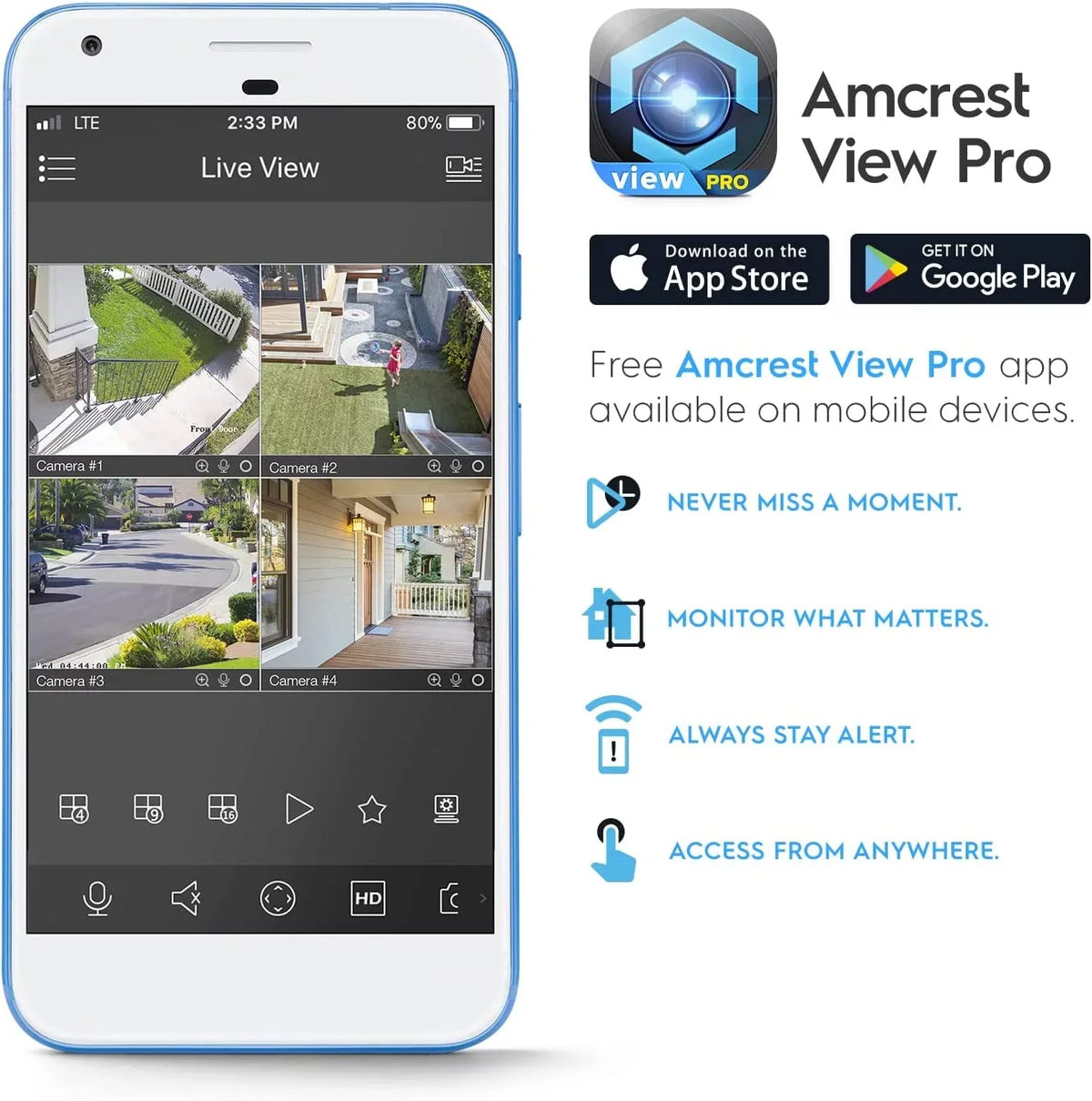 Amcrest Perimeter Vision, IP5M-W1150EW-AI PoE Built-in IP Microphone, AI FOV, Wedge Vehicle Security 5-Megapixel Human 98ft Camera Night IP Camera, Detection, Outdoor, 5MP@20fps & 130¡ã Protection,