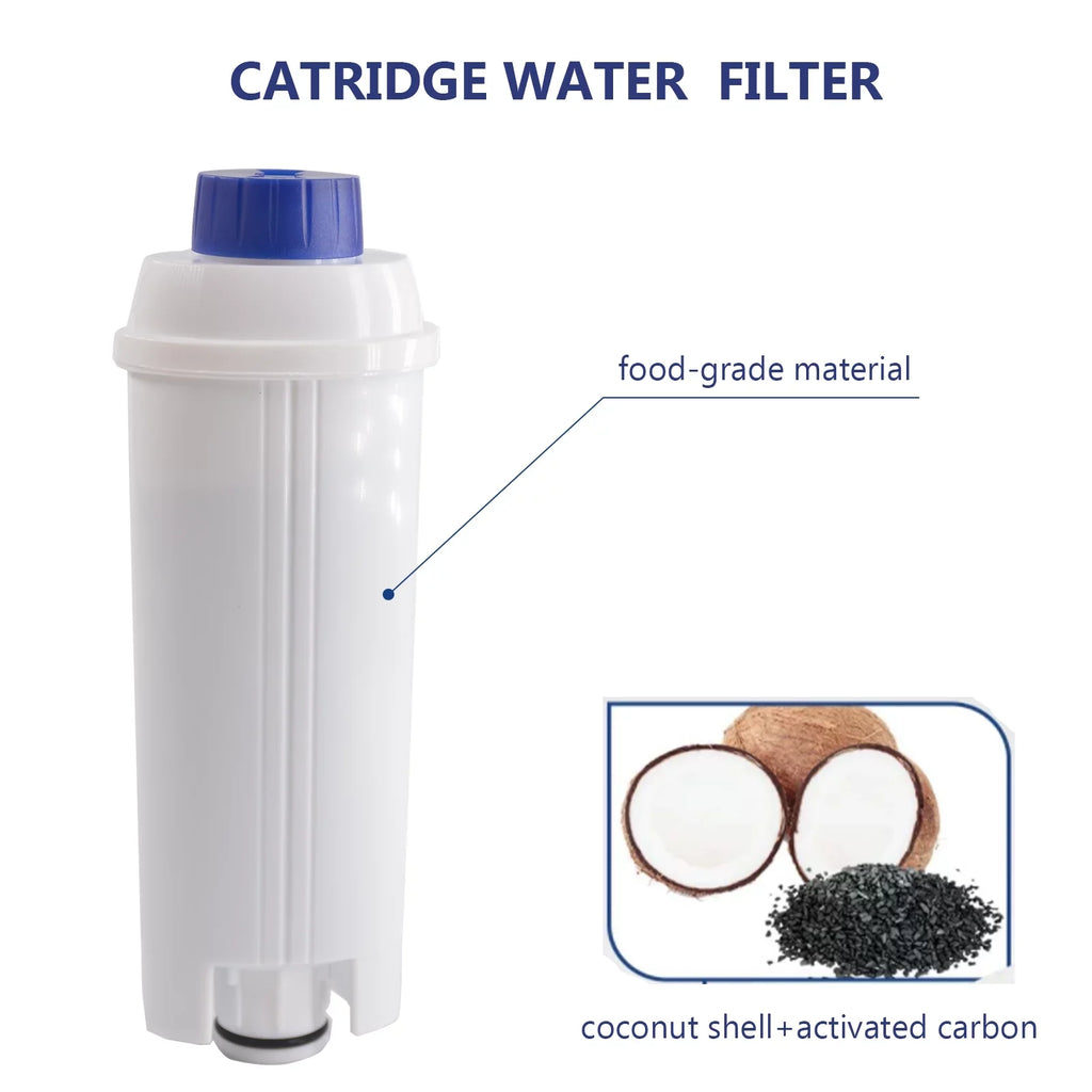 Purify Compatible Water Accessory, 4Pcs Element Coffee Delonghi Anself Filter with C002, Cartridge Filter DSL Replacement Machine