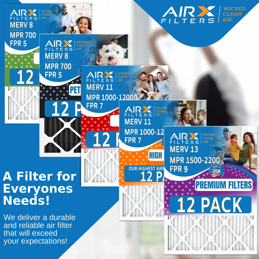 in USA MPR FILTERS MERV AIRX Air & 18x24x1 - Filters Filter to of Furnace by Rating, FPR 12 8 5 Pack 700 Comparable Made AIR. WICKED CLEAN