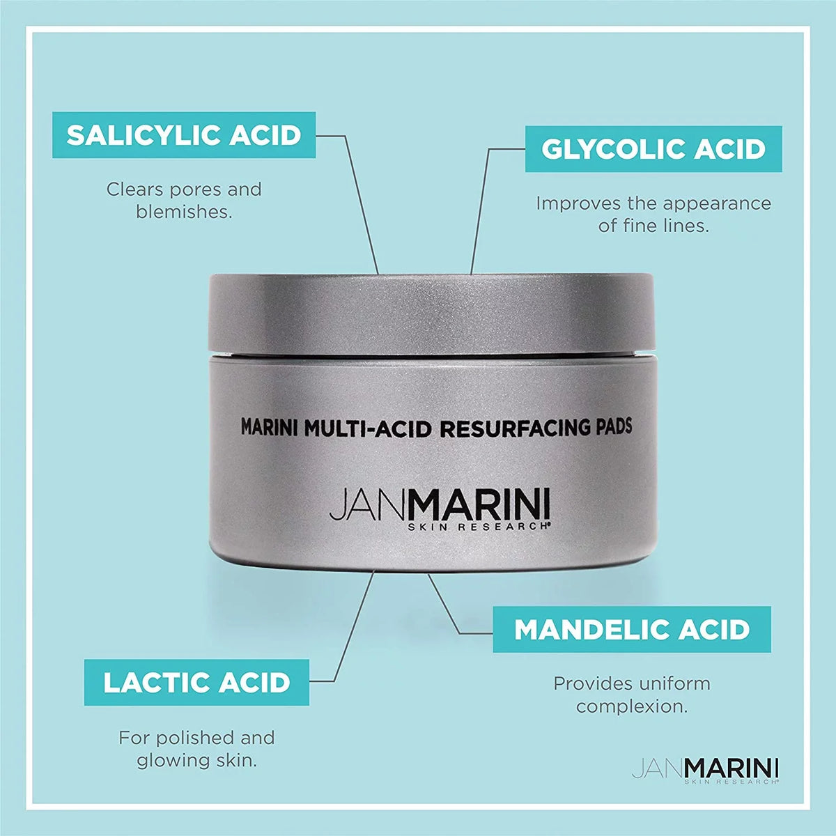 Pads, Marini Resurfacing Jan Marini ct. Research 30 Skin Multi-Acid