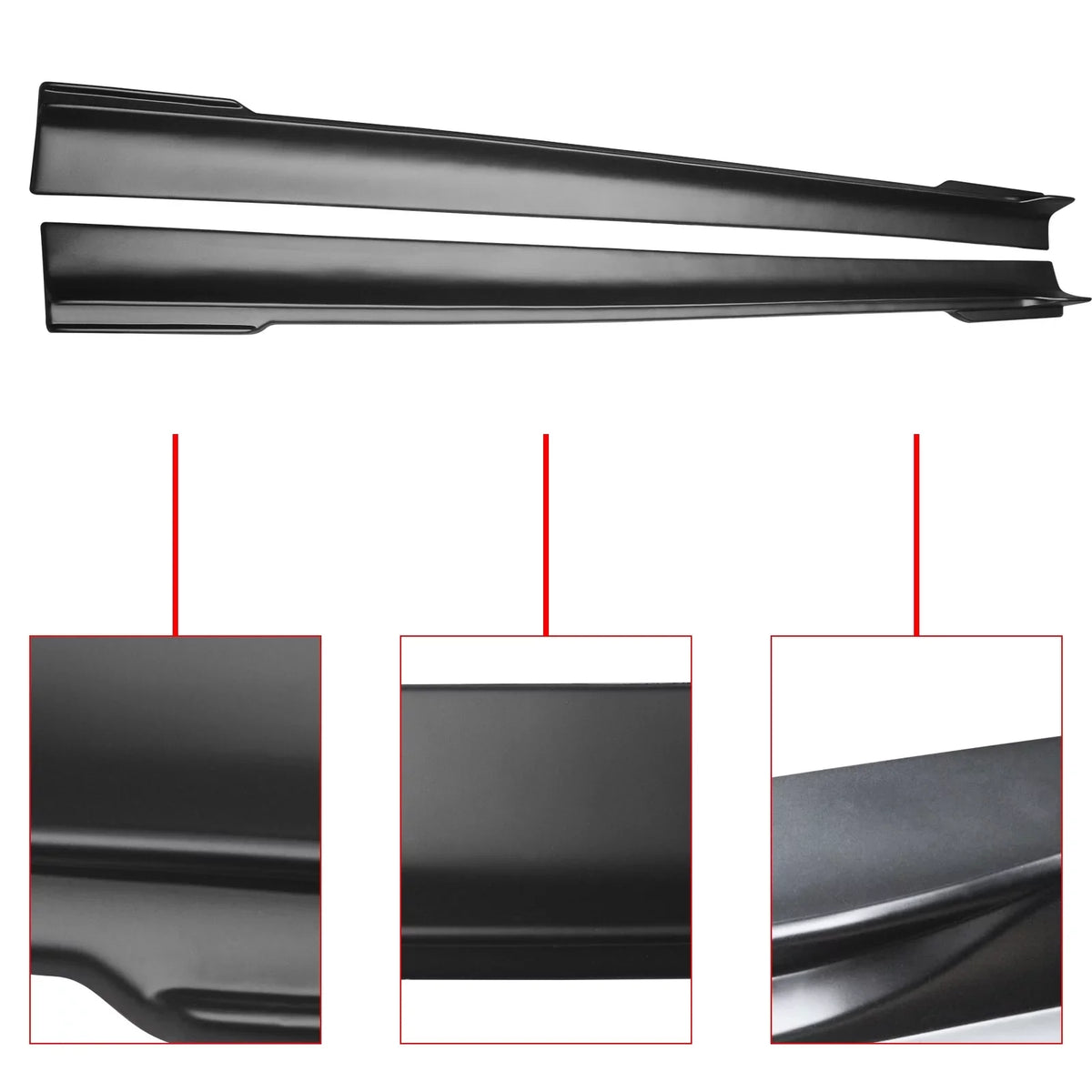 Matte NINTE 2011-2023 2PCS Extension Skrits Side 300 Chrysler for Black Panel Rocker