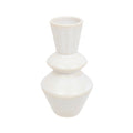 **Elegant White Ceramic Decorative Vase - Contemporary Design**
