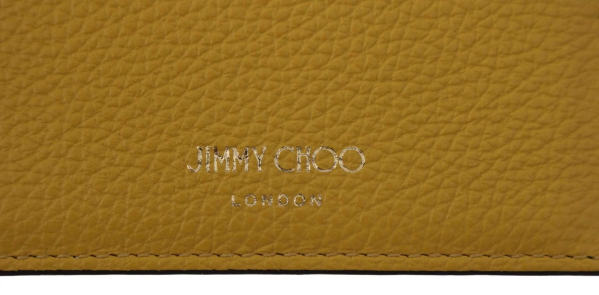 Aarna Yellow Leather Jimmy Holder Choo Card