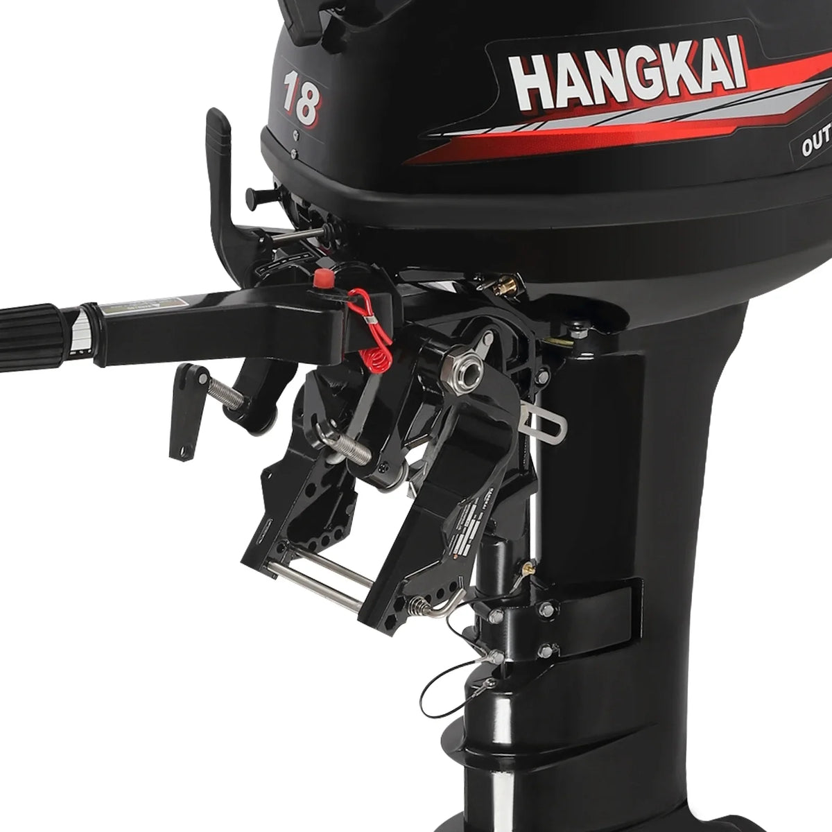 Engine 2 246cc Cooling Alloy Water Wuzstar 18 Aluminum w/CDI Long Motor HP System Shaft Boat Fishing Outboard Stroke Motor, Boat