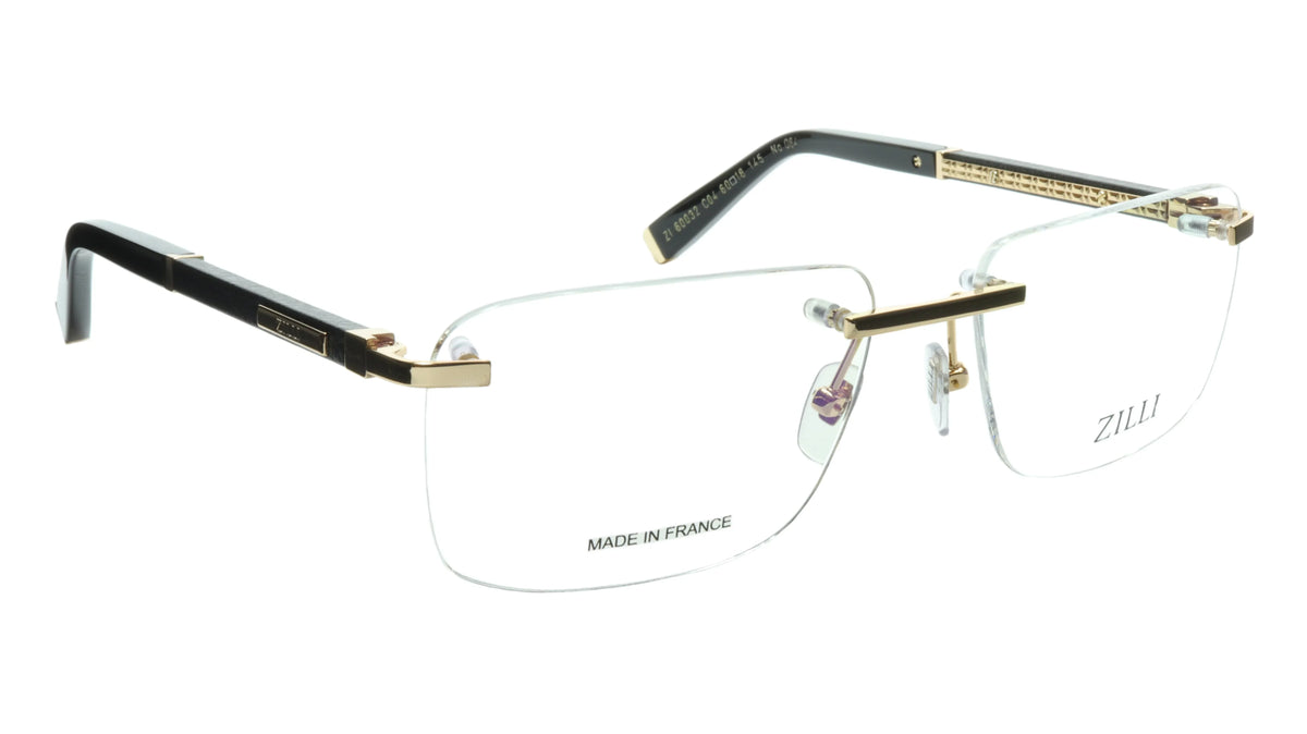 Rimless Eyewear High Titanium with Leather Quality Made and Real ZILLI