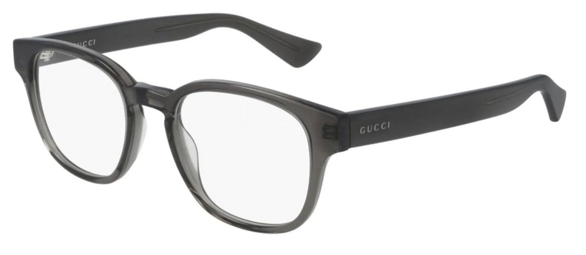 mm Rectangular Eyeglasses 004 Men's Square GUCCI 49 Lens Grey Shiny Demo GG0927O