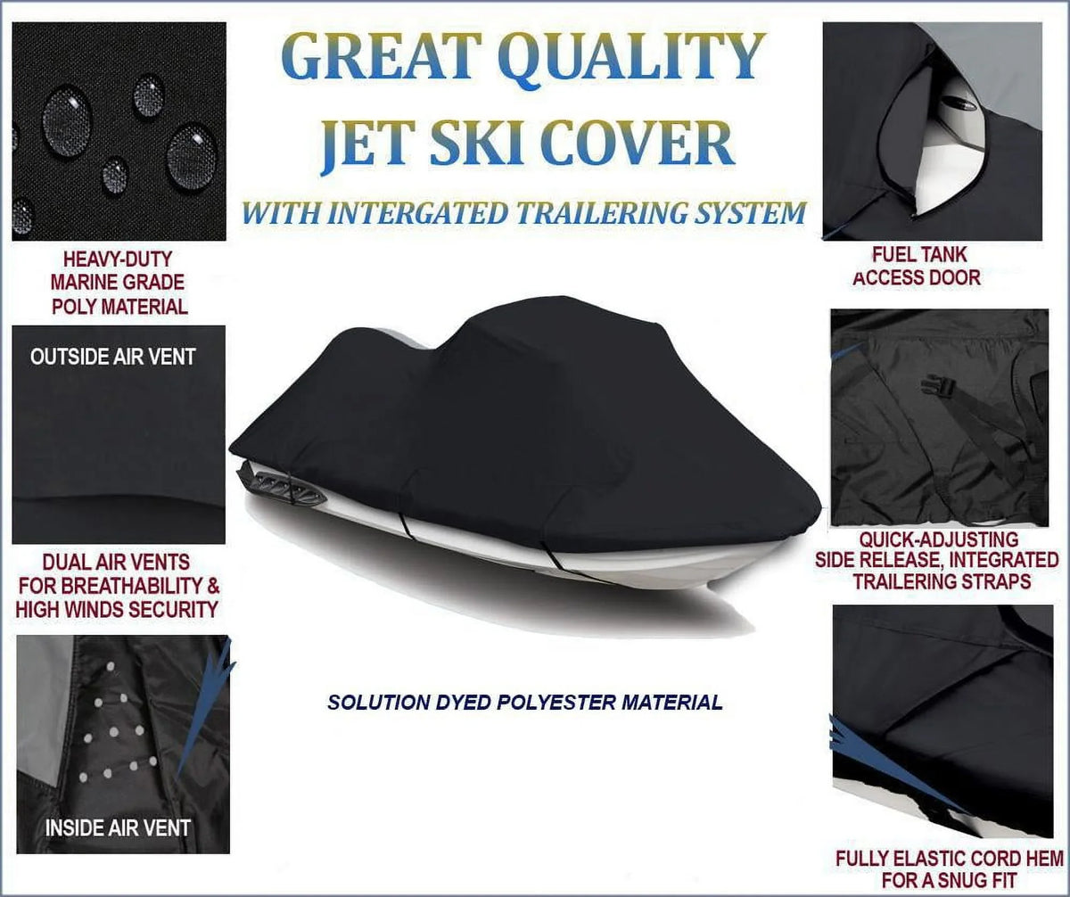 2008 SKI 600D PWC 2007 2009 Sea 155 SE GTI for BLACK Sea-Doo Cover 2010 JET Compatible Bombardier Doo