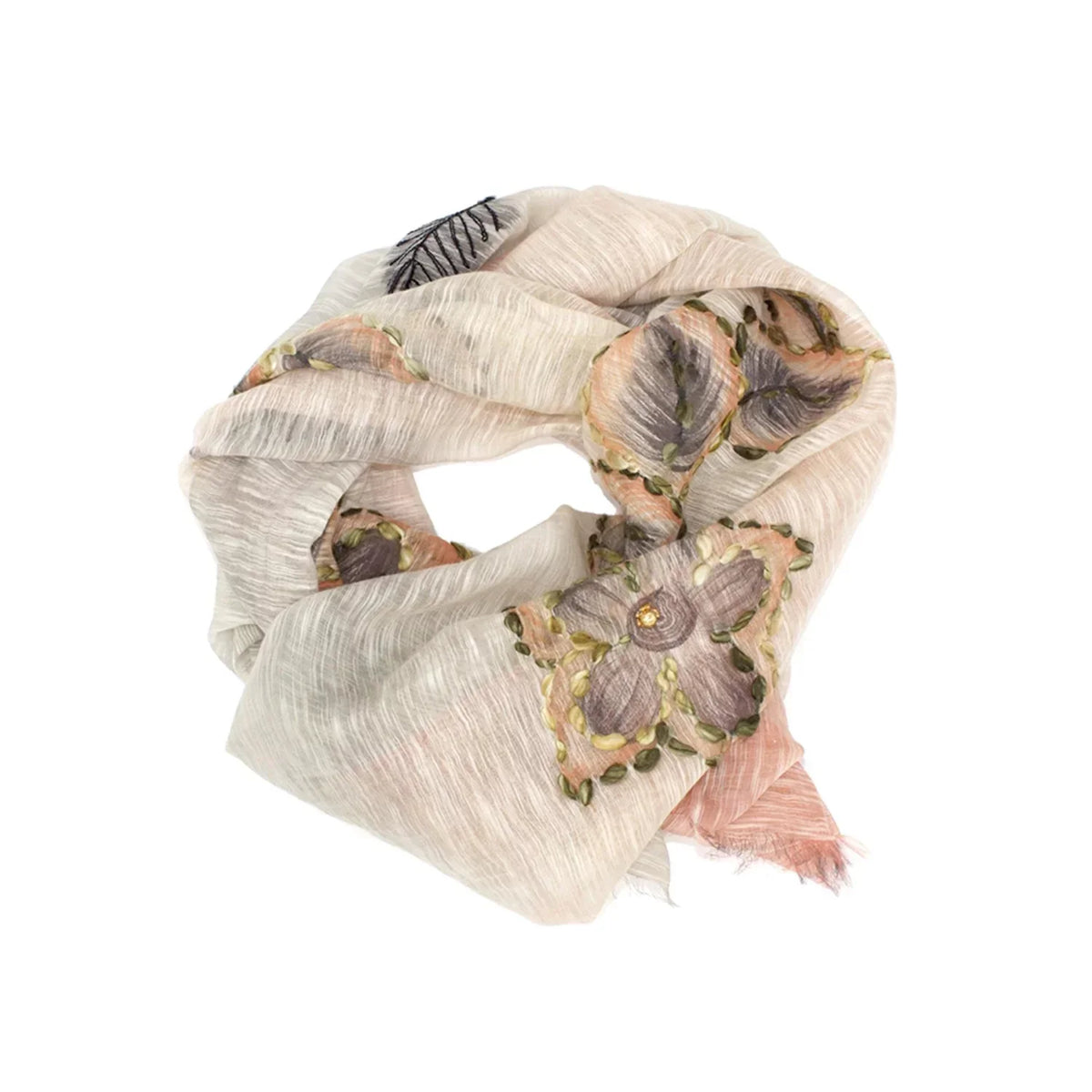 Silk Cream Scarf and Aventura in and Byron Pink Sidney Cotton