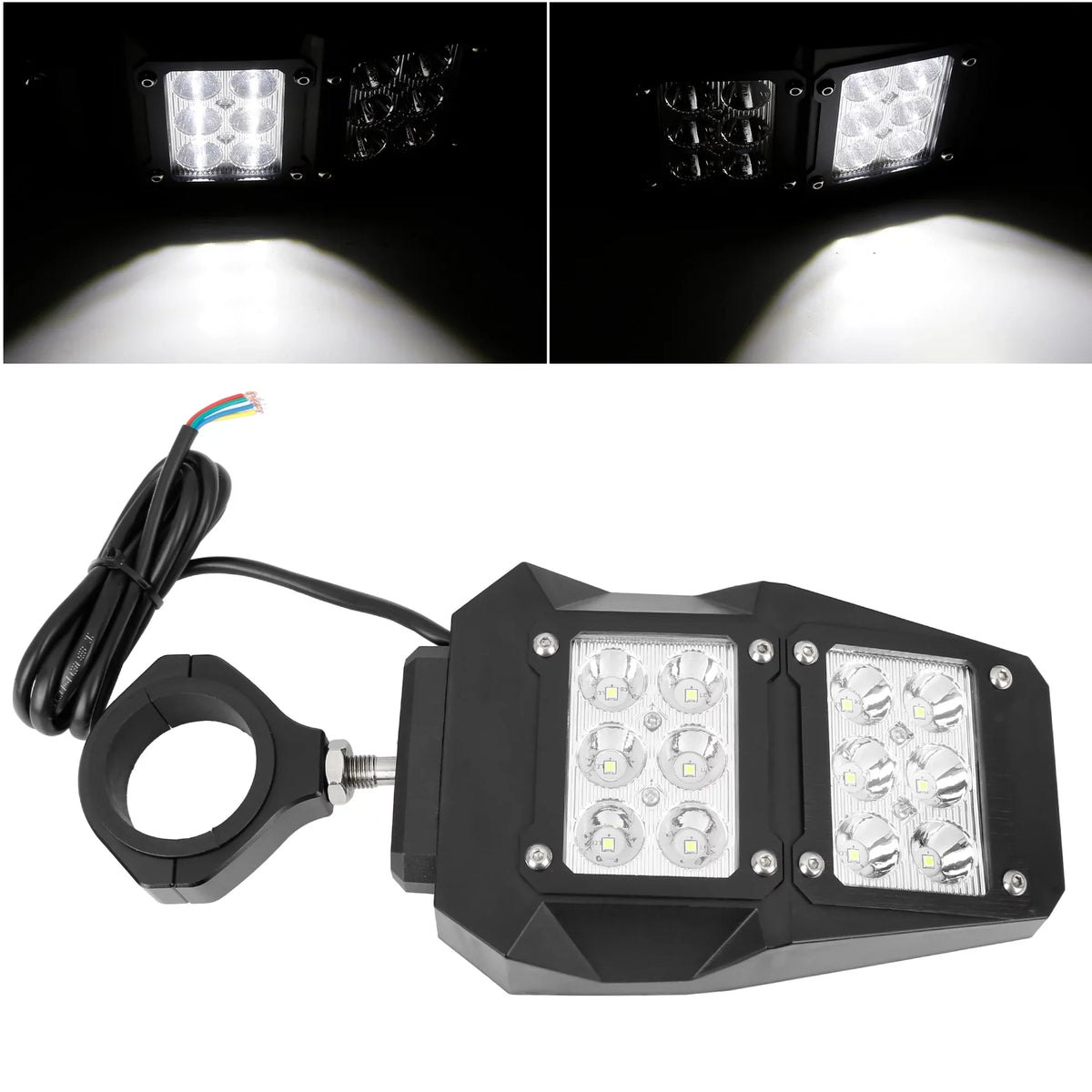 Round Black Yamaha UTV Cage Bargains 6.3" View Rear Light 1.75" Unique for Pair w Roll Mirror