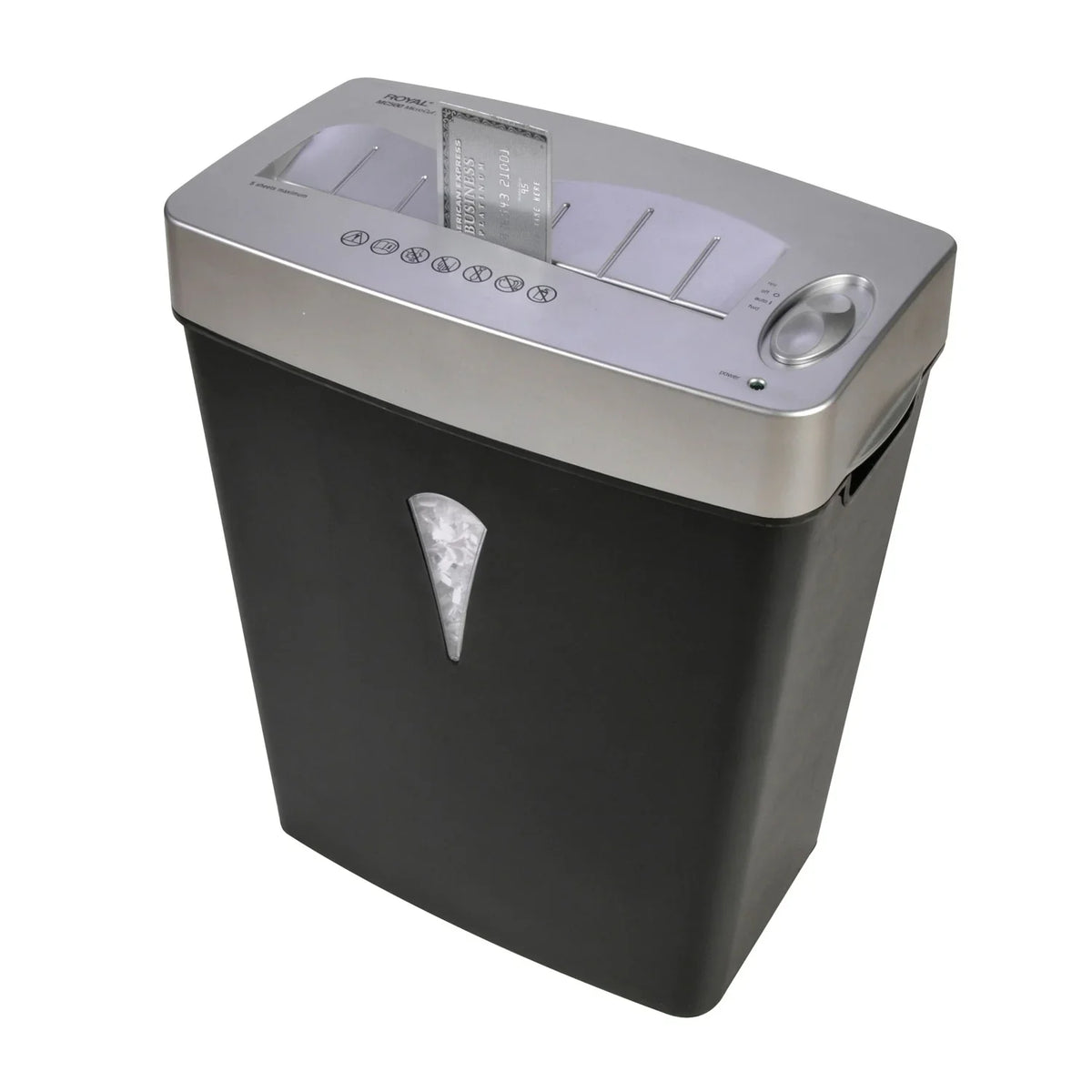 4 Royal Pass 0.157" - Shredder Silver - Size Capacity Paper Paper, 5 x Black, - Micro - Wastebin Credit for Card Per Shred - shredding gal 0.394" MC500 Cut -