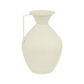 Modern Minimalist White Ceramic Vase with Handle - Elegant Decorative Accent