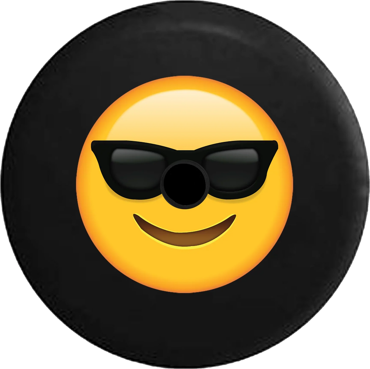 Sunglasses Summer Backup Tire Emoji Spare Jeep for 2018 2019 Cover Smiling Face Wrangler Camera 32 Text JL Inch RV Cool