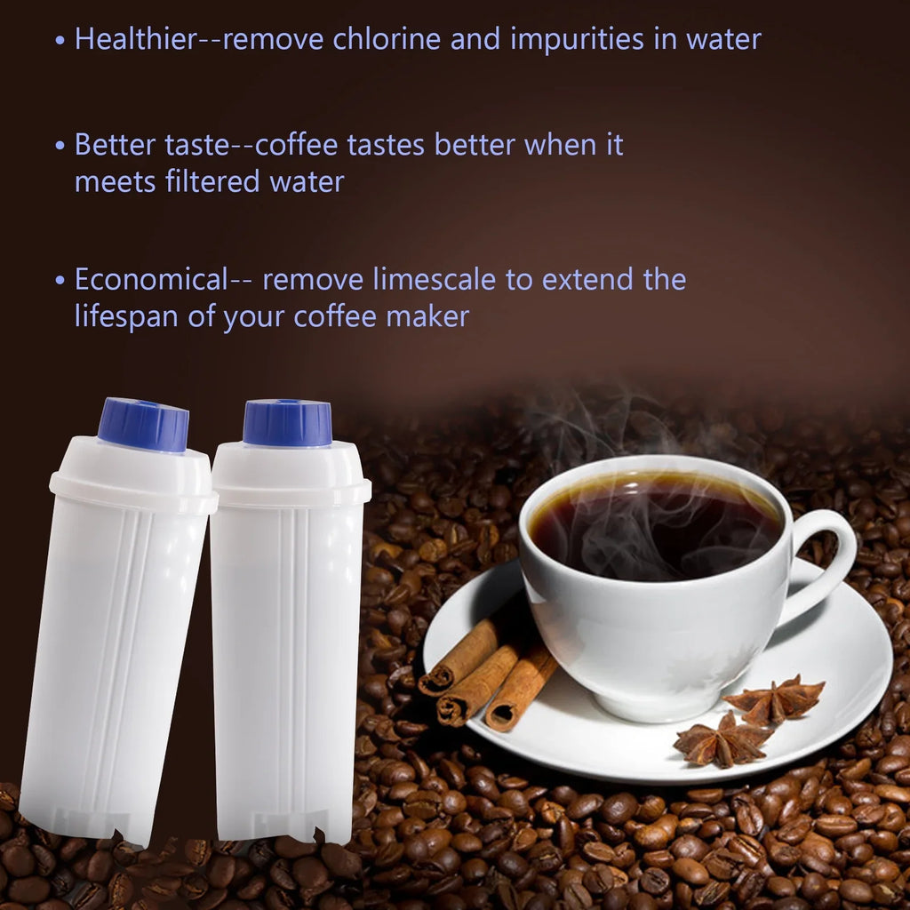 Purify Compatible Water Accessory, 4Pcs Element Coffee Delonghi Anself Filter with C002, Cartridge Filter DSL Replacement Machine