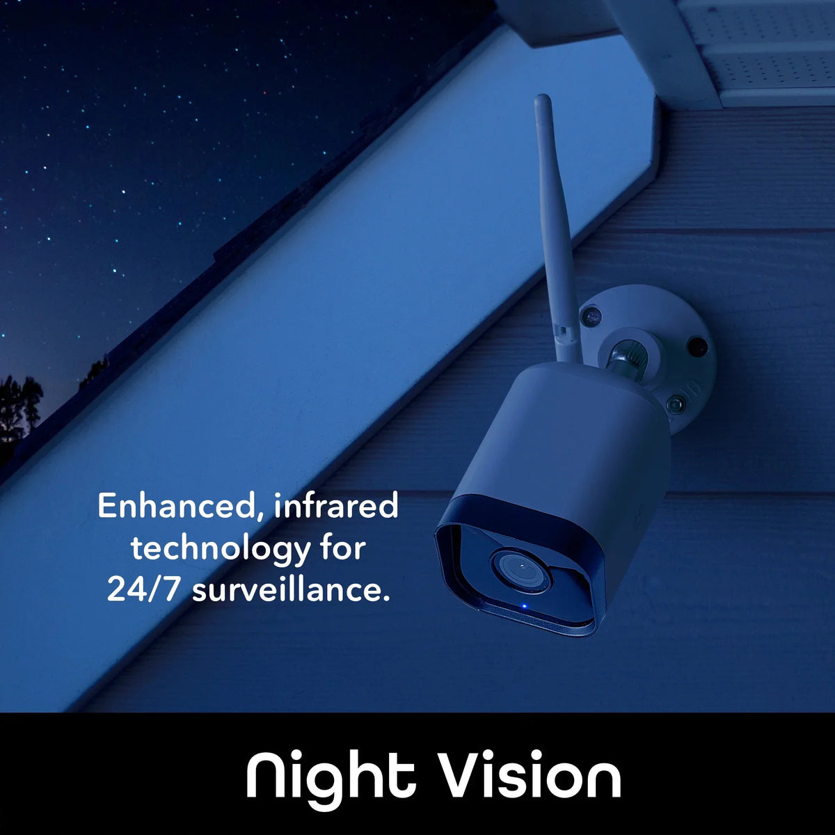 3 (Supports HD WiFi 2.4GHz Camera, Weatherproof, Security Outdoor 2-Pack Geeni Hawk IP66 1080p Only Smart Wi-Fi)