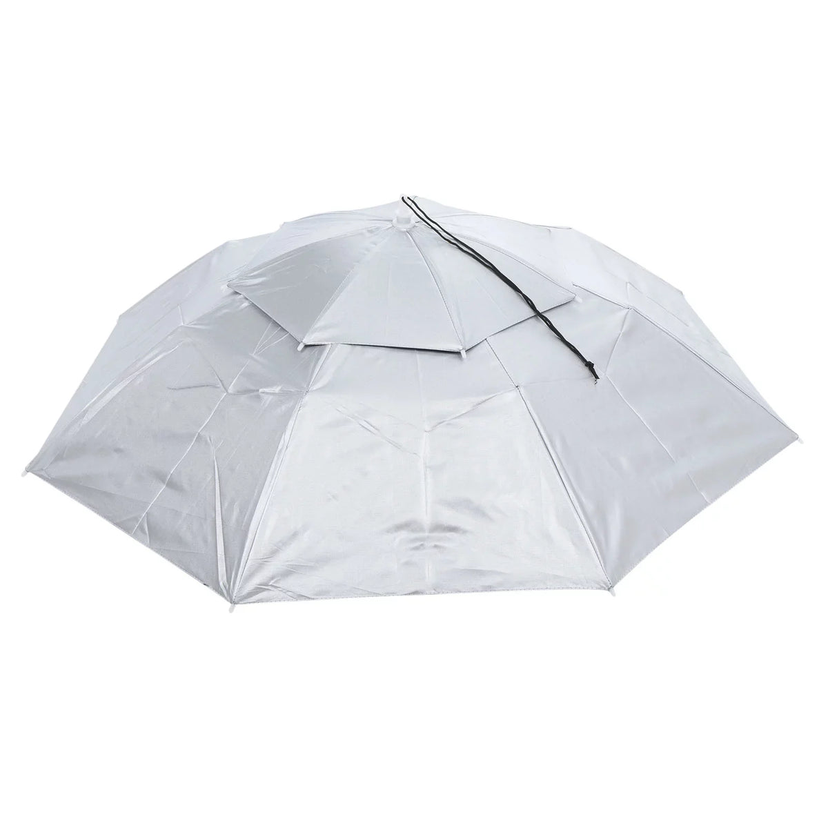 Umbrella Hat, Double Oxford Cap Silver Layer Fabric Uxcell Strip, Folding Rain 37.4" Adjustable with OD Sun