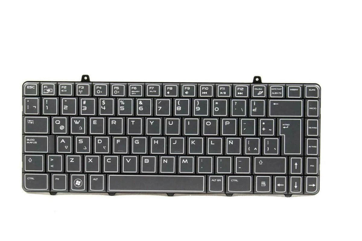 Dell DN229 Pre-Owned Spanish-Latin Laptop Alienware PK130BB1A16 Keyboard - Like New M11X