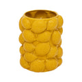 Yellow Lemon Pattern Ceramic Vase - Textured Decorative Pot for Home Decor