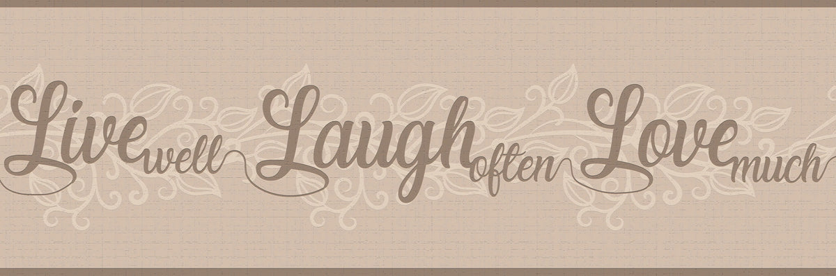 Self Dundee in Wallpaper Live, 7 Retro Deco ft Sepia, - Peel Beige Stick 15 Love, Laugh, and Adhesive Border x