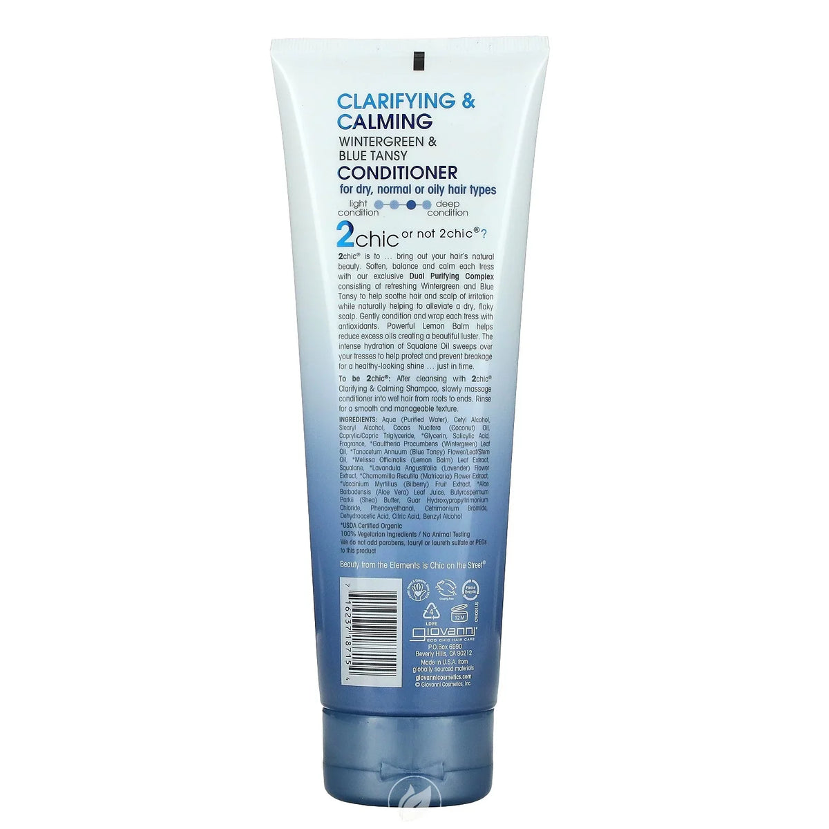 2 Wintergreen + Clarifying Ml), & Oz Fl Blue Tansy, Pack 8.5 (250 Calming of 2Chic, Conditioner, Giovanni,