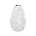 White Textured Ceramic Vase - Elegant Home Decor Accessory