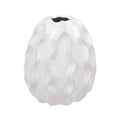 Elegant White Textured Ceramic Vase – Modern Home Décor Accent