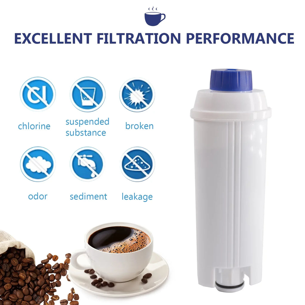 Purify Compatible Water Accessory, 4Pcs Element Coffee Delonghi Anself Filter with C002, Cartridge Filter DSL Replacement Machine