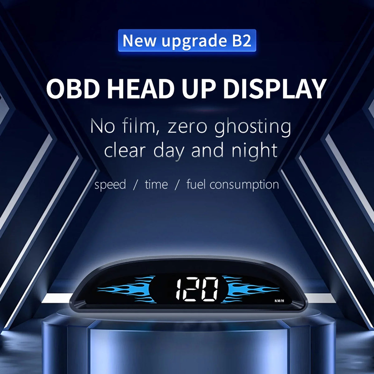 Head-up New OBD Car Speedometer Diagnostic Car Dcenta Driving Display B2 Speedometer Multi-Functions