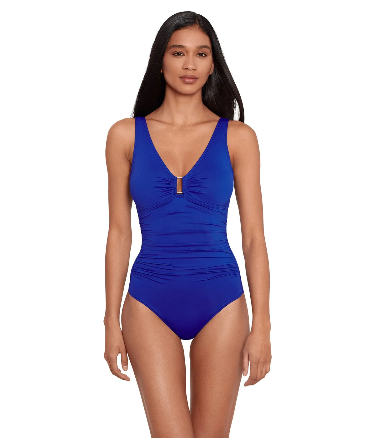 Beach Royal Ralph One-Piece Ring Club Solids Underwire Lauren Front 12 LAUREN