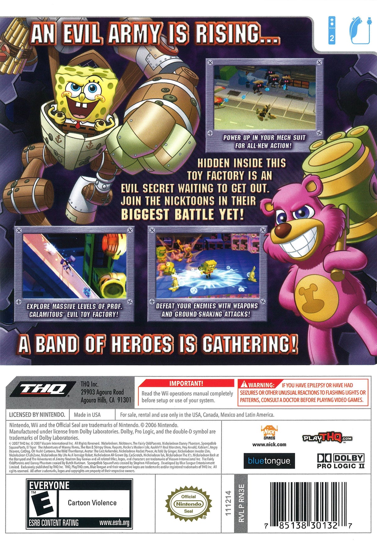 Nicktoons: Attack Toybots of the - Wii Nintendo