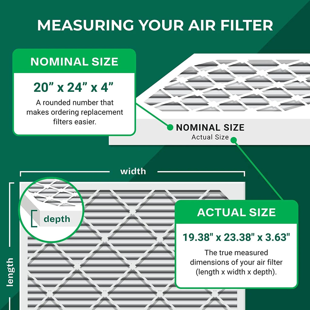 AC 20x24x4 Filterbuy Filters Air HVAC 11 Furnace MERV (6-Pack) Pleated