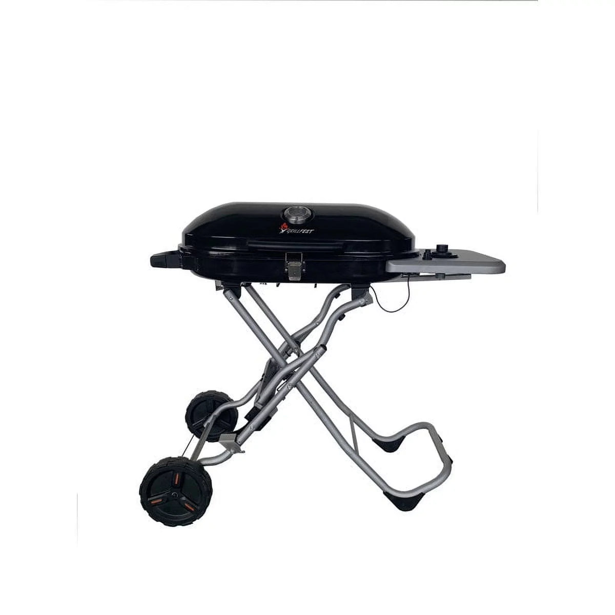 Inch 348 Folding/Rolling/Standing 1-Burner Grill Black Sq BTU Camp - 15000 GrillFest