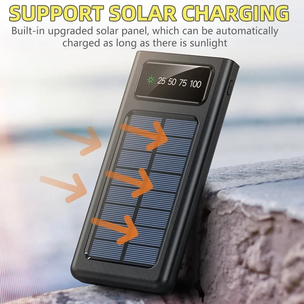 Outdoor Solar Bank, Battery Charger Power Waterproof USB Power Charger Power Solar MDHAND 4000000mAh Bank Solar Portable Bank