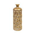 Elegant Gold Textured Glass Vase - Decorative Home Accent