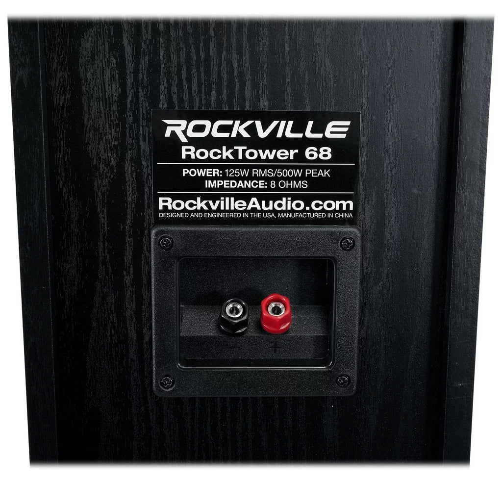 2000w Rockville Mixer+(2) Speakers 5 Receiver Black Bluetooth Home Tower SINGMIX